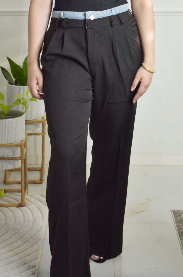 DENIM WAIST PANTS