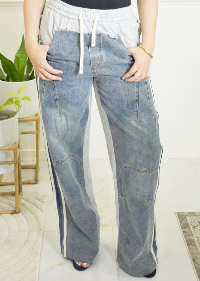 SWEAT DENIM PANTS