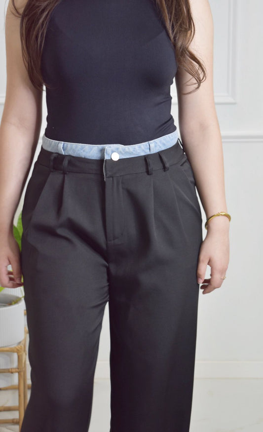 DENIM WAIST PANTS