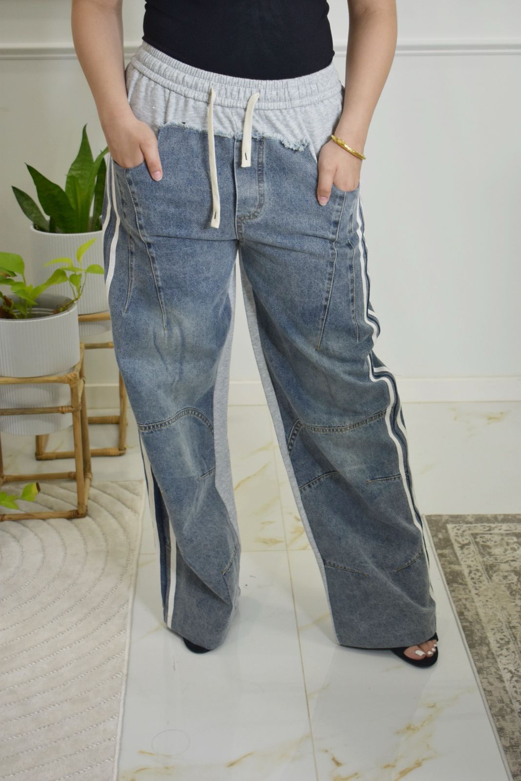 SWEAT DENIM PANTS