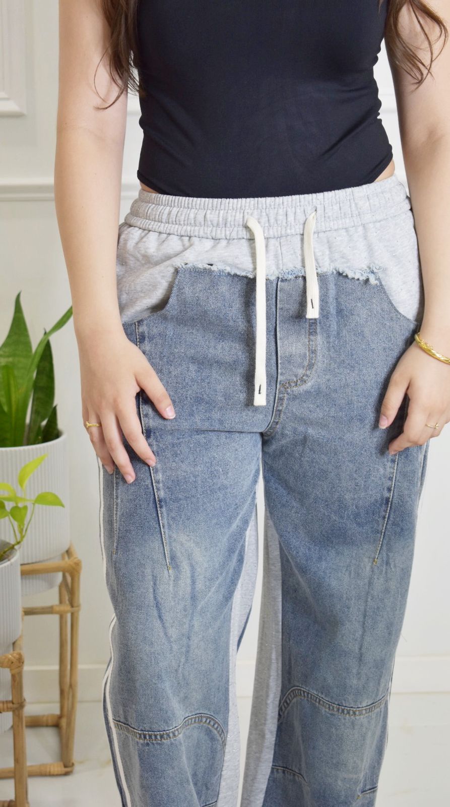 SWEAT DENIM PANTS