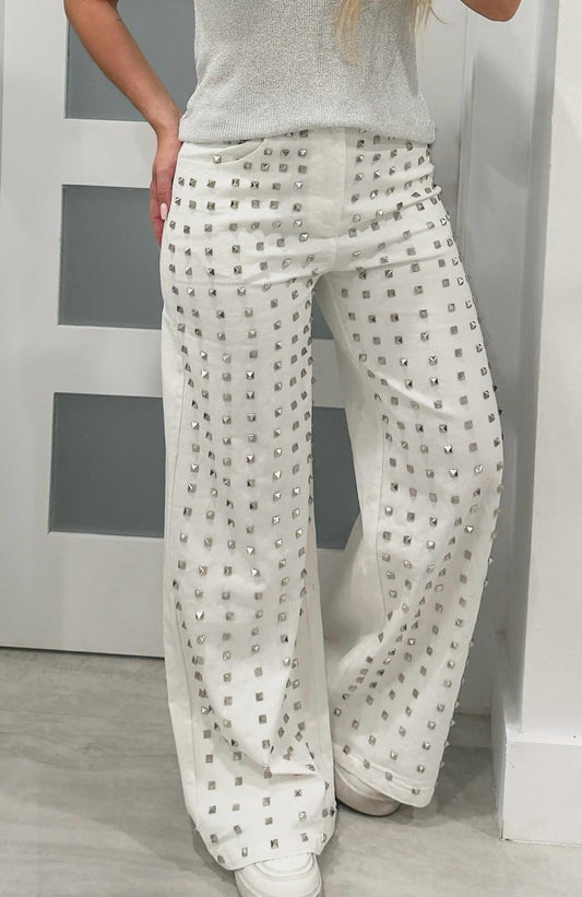 STUDDED DENIM